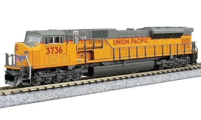 EMD SD90/43MAC - Sound and DCC -- Union Pacific 3736 (Armour Yellow, gray, red), N, Kato USA Inc 1765624S