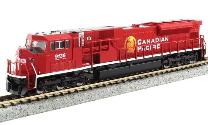 EMD SD90/43MAC - Sound and DCC -- Canadian Pacific 9136 (red, white, gold), N, Kato USA Inc 1765626S