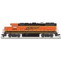 EMD GP38-2 - Sound & DCC - Gold -- BNSF Railway 2323 (H4, black, orange, Wedge Logo), HO, Trainman 10004571