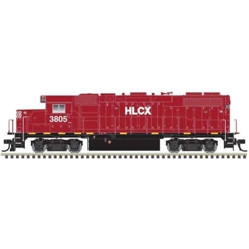 EMD GP38-2 - Sound & DCC - Gold -- Helm Leasing HLCX 3828 (red, black), HO, Trainman 10004579