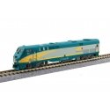 GE P42 Genesis - DCC -- VIA Rail Canada 917 (gray, teal, yellow), N, Kato USA Inc 1766043DCC