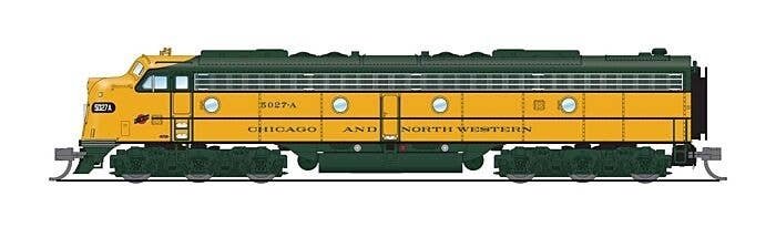 EMD E8A - Standard DC - Stealth Series -- Chicago & North Western 5030B (yellow, green), N, Broadway Limited Imports 8847