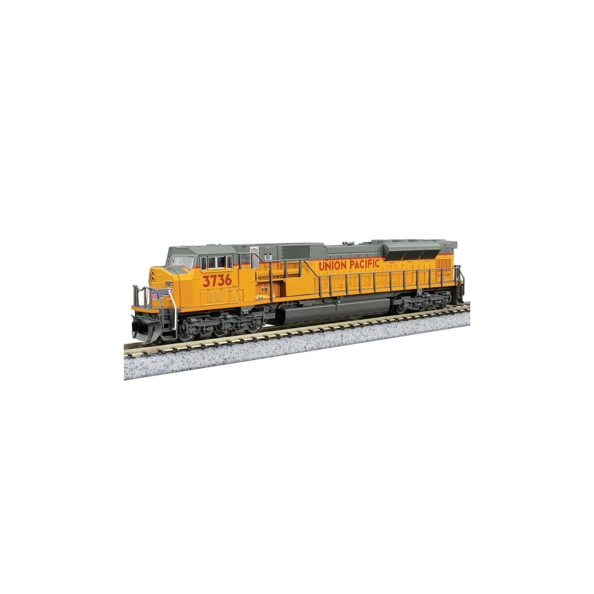 EMD SD90/43MAC - Standard DC -- Union Pacific 3736 (Armour Yellow, gray, red), N, Kato USA Inc 1765624