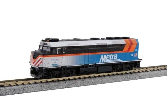 EMD F40PH Commuter Version - Standard DC -- Metra 183 Village of Itasca (2018 Scheme, blue, gray, , N, Kato USA Inc 1769108