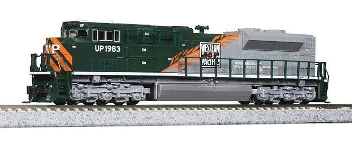 EMD SD70ACe - Standard DC -- Union Pacific 1983 (Western Pacific Heritage Scheme, silver, green), N, Kato USA Inc 1768410