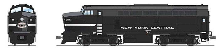 Baldwin RF16 Sharknose A-Unpowered B Set w/Sound & DCC - Paragon4(TM) -- New York Centra, HO, Broadway Limited Imports 7696