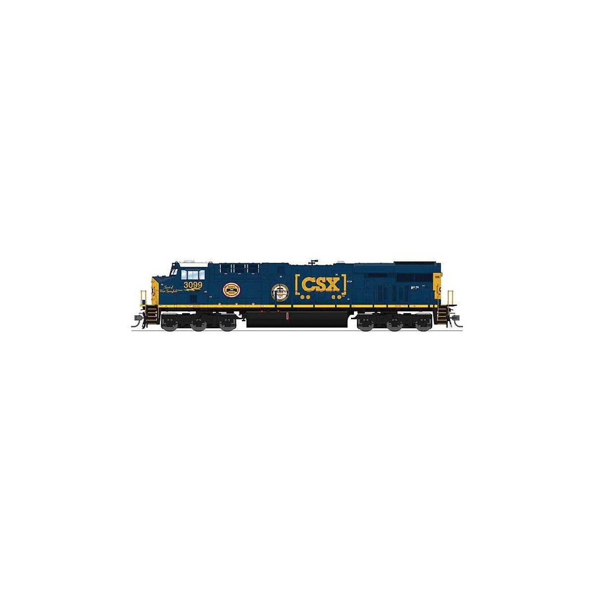 GE ES44AC GEVO - Sound and DCC - Paragon4(TM) -- CSX 3099 Spirit of West Springfield (bl, HO, Broadway Limited Imports 9866