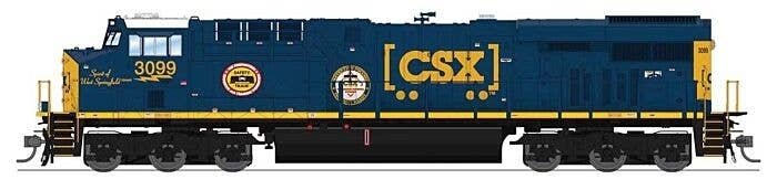 GE ES44AC GEVO - Sound and DCC - Paragon4(TM) -- CSX 3099 Spirit of West Springfield (bl, HO, Broadway Limited Imports 9866