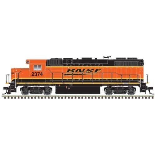 EMD GP38-2 - Sound & DCC - Gold -- BNSF Railway 2374 (H4, black, orange, Wedge Logo), HO, Trainman 10004570