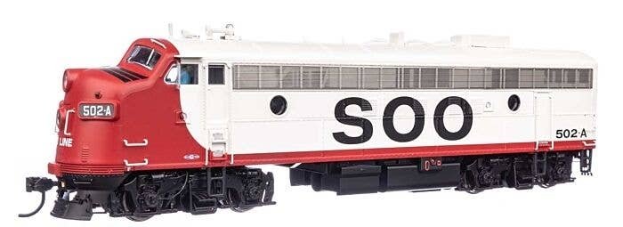 EMD FP7 LokSound 5 Sound & DCC -- Soo Line 502A (white, red, black), HO, WalthersProto 42556