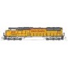 EMD SD70M with Flat Radiators - DCC -- Union Pacific 4444 (Armour Yellow, gray, red, yellow Fra, N, Kato USA Inc 1767618DCC