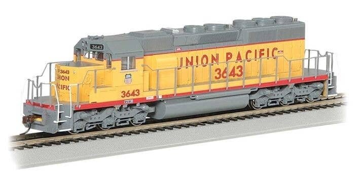 EMD SD40-2 - Standard DC -- Union Pacific 3643 (Armour Yellow, gray), HO, Bachmann Industries 67026