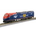 GE P42 Genesis - Standard DC -- Amtrak 108 (50th Anniversary, Phase VI blue, red), HO, Kato USA Inc 376115