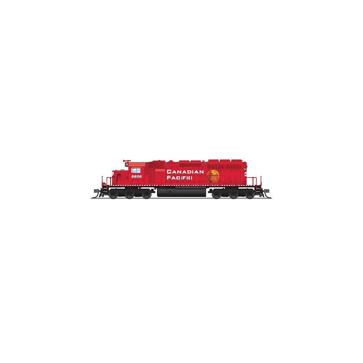 EMD SD40-2 Low Nose - Standard DC - Stealth -- Canadian Pacific 6610 (red, white, Golden , N, Broadway Limited Imports 9485