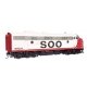 EMD FP7 Standard DC -- Soo Line 502A (white, red, black), HO, WalthersProto 49556