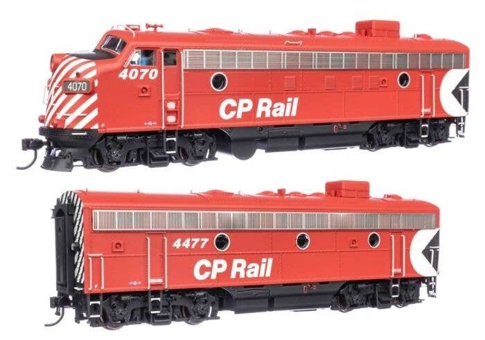 EMD FP7 & F7B Standard DC -- Canadian Pacific 4070 & 4477 (red, white w/Multi-mark), HO, WalthersProto 49551