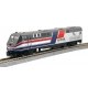 GE P42 Genesis - Standard DC -- Amtrak 160 (50th Anniversary, Phase III Hockey Stick silver, blue,, HO, Kato USA Inc 376116