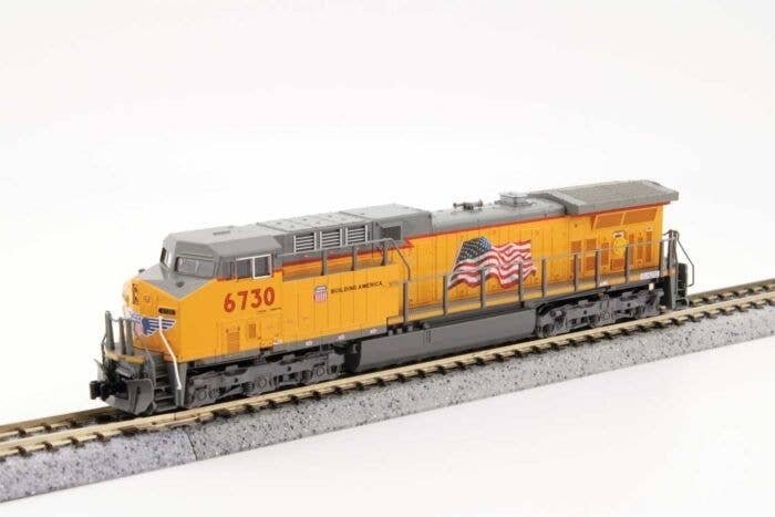 GE AC4400CW Low Numberboards - DCC -- Union Pacific 6730 (Armour Yellow, gray Less Flag), N, Kato USA Inc 1767040DCC