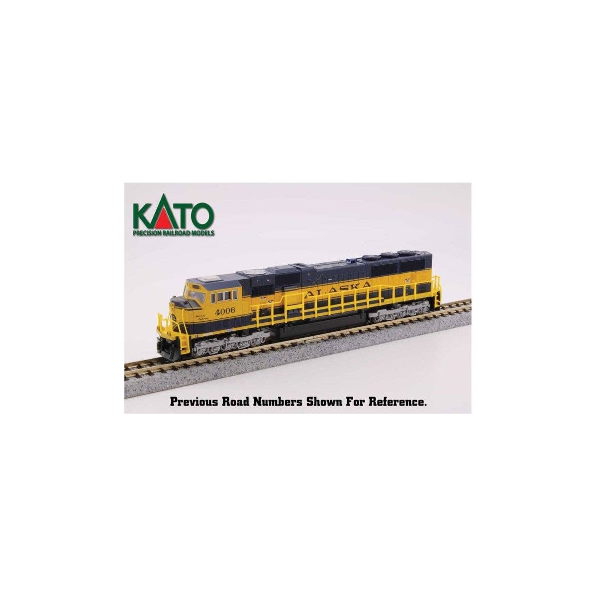 EMD SD70MAC w/Nose Headlight - DCC -- Alaska Railroad 4003 Spirit of Moose Pass (blue, yellow), N, Kato USA Inc 1766410DCC
