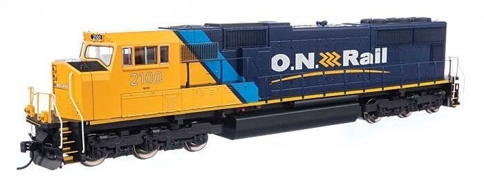 EMD SD75I - ESU(R) Sound & DCC -- Ontario Northland 2100 (blue, yellow, black), HO, WalthersMainline 21013