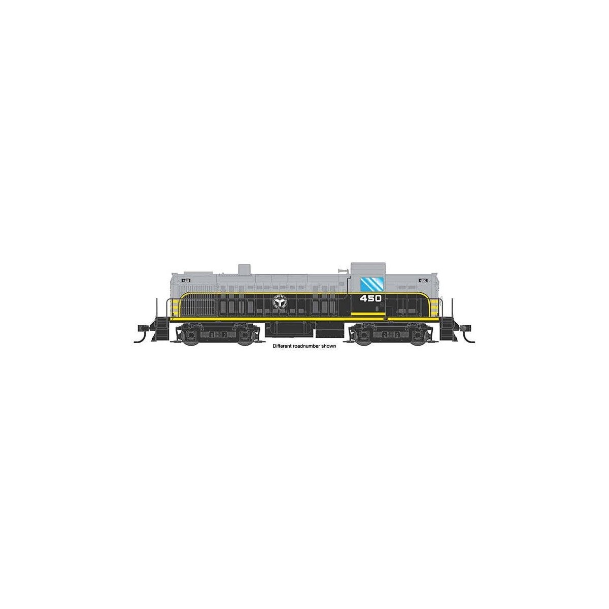 Alco RS2 - ESU(R) Sound & DCC -- Belt Railway of Chicago 456 - Air-cooled stack (black, gray, y, HO, WalthersMainline 20702