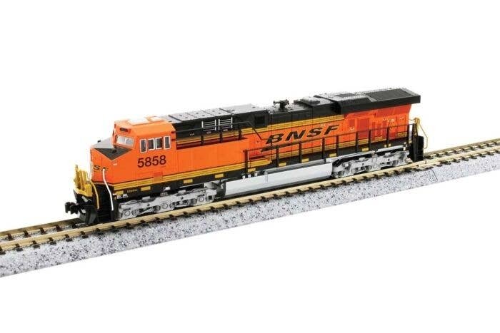 GE ES44AC GEVO - Standard DC -- BNSF Railway 5858 (H3, orange, black, yellow, Wedge Logo), N, Kato USA Inc 1768958