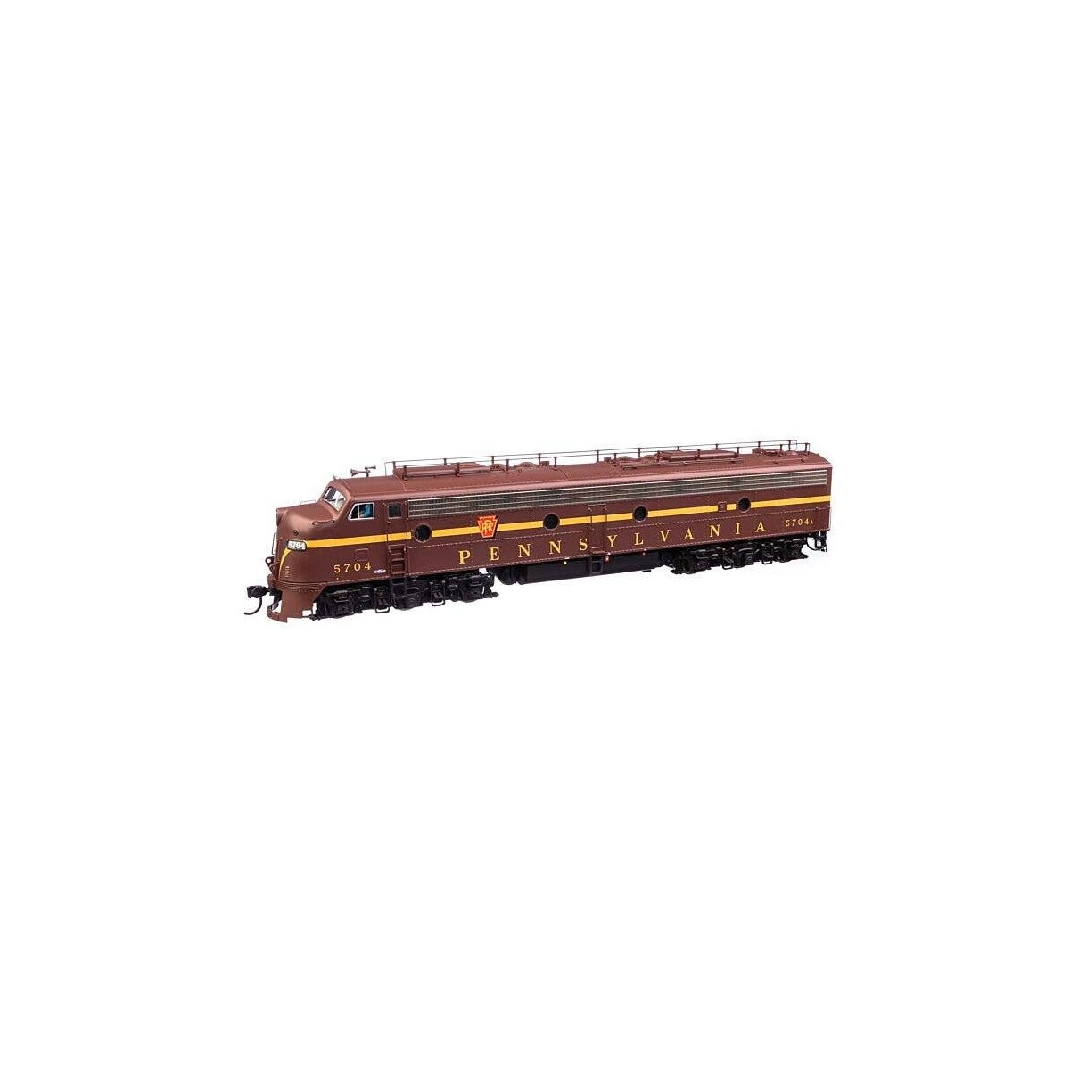 EMD E8A - Standard DC -- Pennsylvania Railroad Class EP-22 5704A (Tuscan, single-stripe), HO, WalthersProto 49906