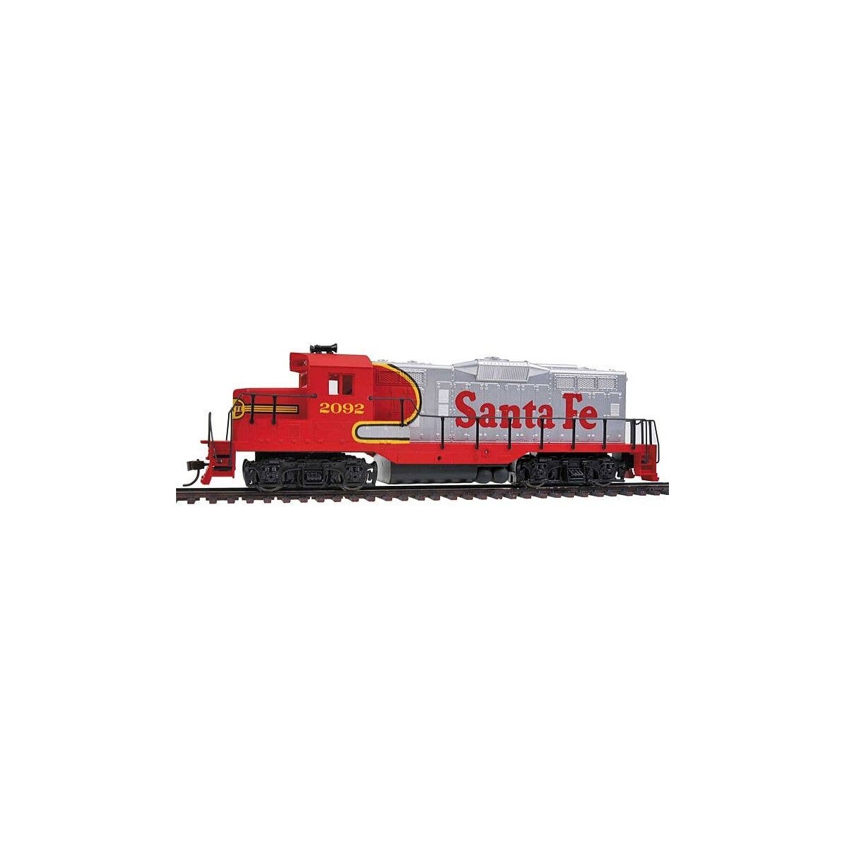 EMD GP9M - Standard DC -- Santa Fe 2092 (Warbonnet red, silver), HO, WalthersTrainline 113