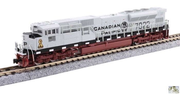 EMD SD70ACU - DCC -- Canadian Pacific 7022 (Military Heritage, Navy, gray, black, maroon, yello, N, Kato USA Inc 1768543DCC