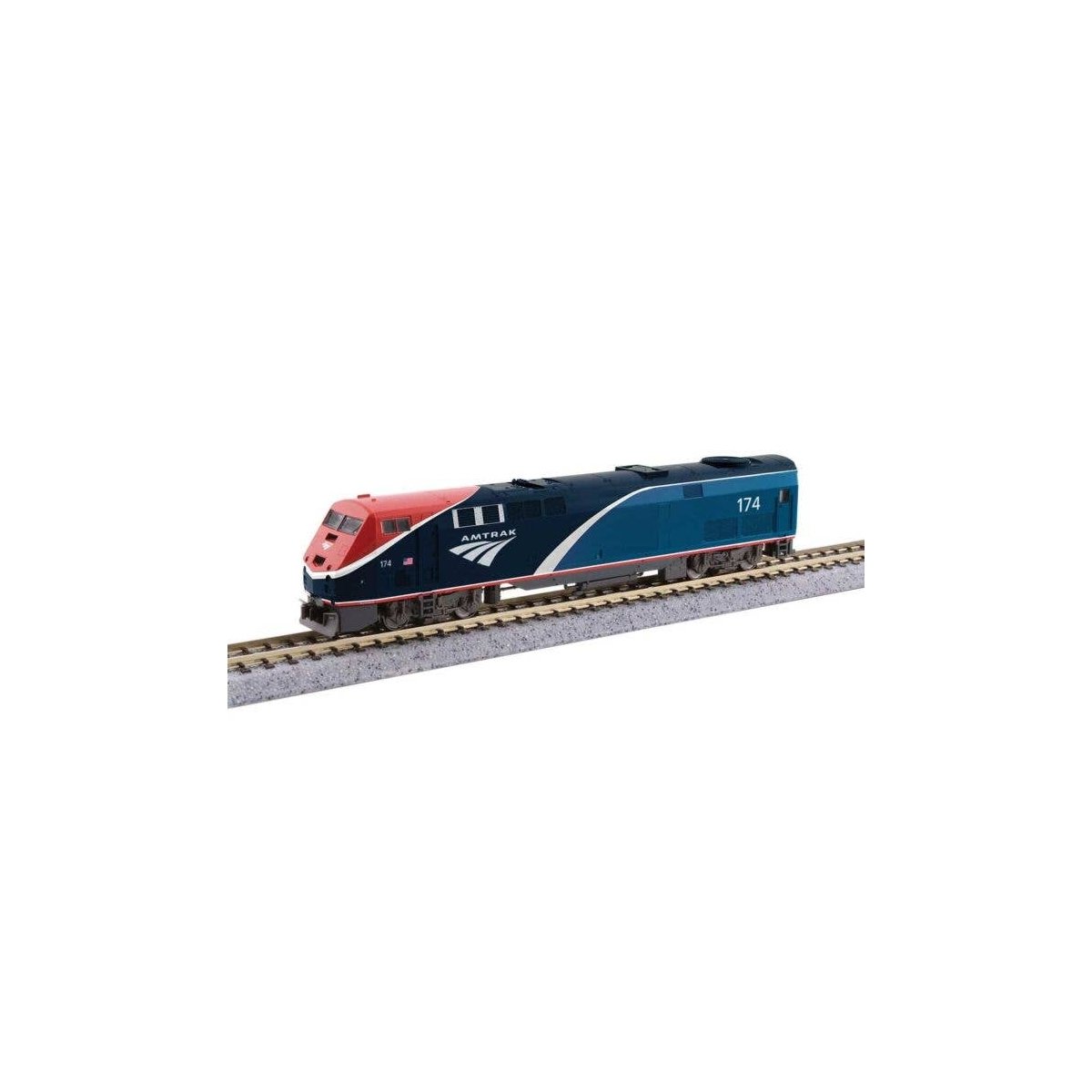GE P42 Genesis - DCC -- Amtrak Phase VII 174 (Phase VII, blue, red, white), N, Kato USA Inc 1766041DCC