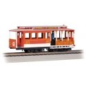 Cable Car with Grip Man - Standard DC -- 25 (red, gray), HO, Bachmann Industries 60529