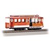 Cable Car with Grip Man - Standard DC -- 25 (red, gray), HO, Bachmann Industries 60529
