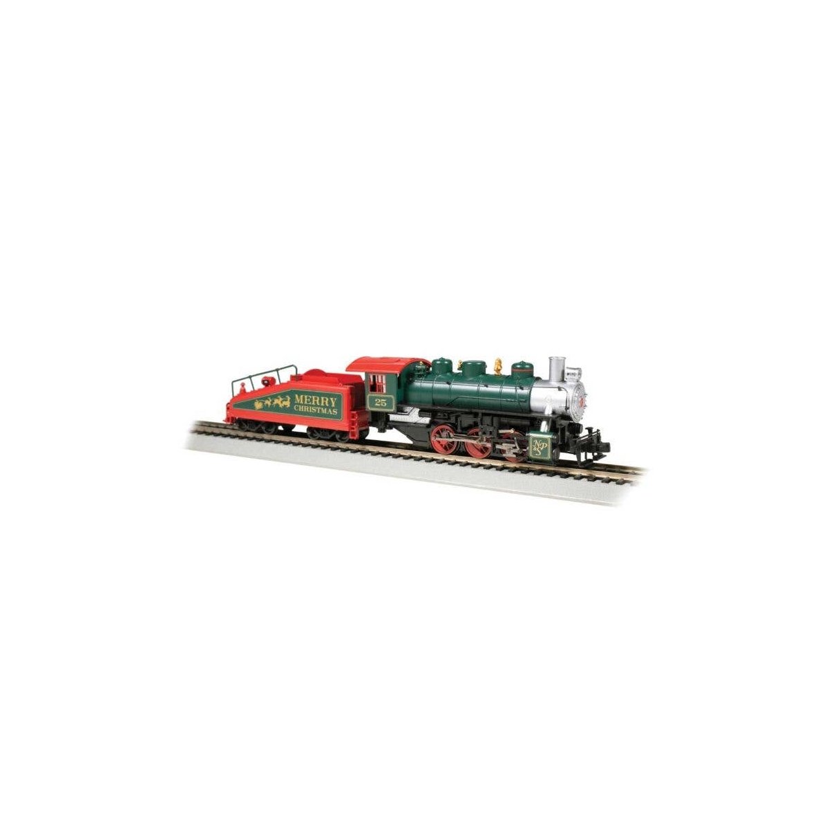 USRA 0-6-0 with Slope-Back Tender - Standard DC with Smoke -- North Pole & Southern 25 (Chri, HO, Bachmann Industries 50624