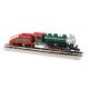 USRA 0-6-0 with Slope-Back Tender - Standard DC -- North Pole & Southern 25 (Christmas, green, N, Bachmann Industries 50556