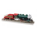 USRA 0-6-0 with Slope-Back Tender - Standard DC -- North Pole & Southern 25 (Christmas, green, N, Bachmann Industries 50556