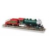 USRA 0-6-0 with Slope-Back Tender - Standard DC -- North Pole & Southern 25 (Christmas, green, N, Bachmann Industries 50556