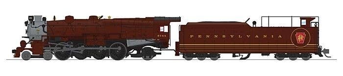 Class M1b 4-8-2 Mountain - Sound and DCC - Paragon4(TM) -- Pennsylvania Railroad 6744 (Fa, N, Broadway Limited Imports 8519