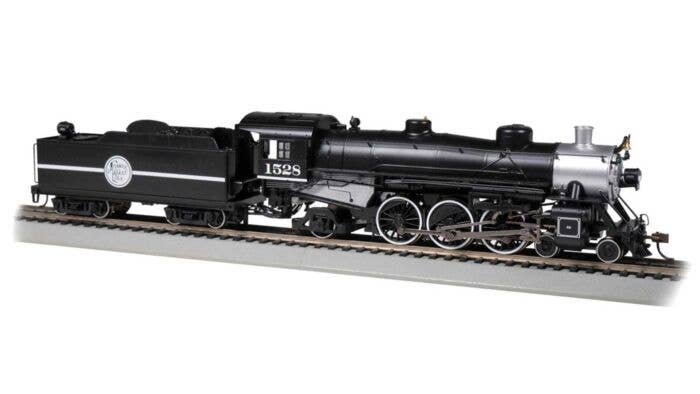 USRA Light 4-6-2 Pacific - Standard DC -- Atlantic Coast Line 1528 (black, graphite, white), HO, Bachmann Industries 52902
