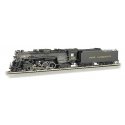 2-8-4 Berkshire w/Sound & DCC -- Pere Marquette 1225 (black, graphite), HO, Bachmann Industries 52403