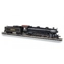 4-8-2 Light Mountain - Sound and DCC -- St. Louis-San Francisco 1501 (black, graphite, Frisco, N, Bachmann Industries 53456