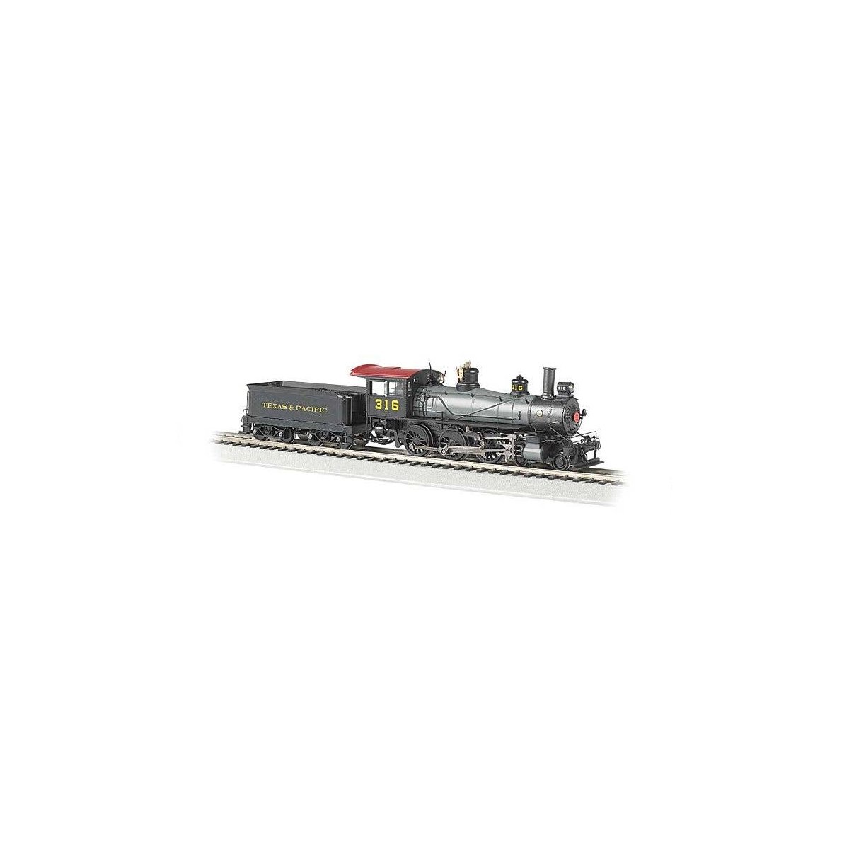 Baldwin 4-6-0 - Standard DC -- Texas & Pacific 316 (black, graphite, gray, tuscan), HO, Bachmann Industries 52205
