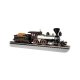 4-4-0 with Wood Tender - Standard DC -- Santa Fe (gray, brown), HO, Bachmann Industries 51007
