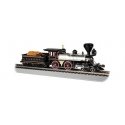4-4-0 with Wood Tender - Standard DC -- Santa Fe (gray, brown), HO, Bachmann Industries 51007
