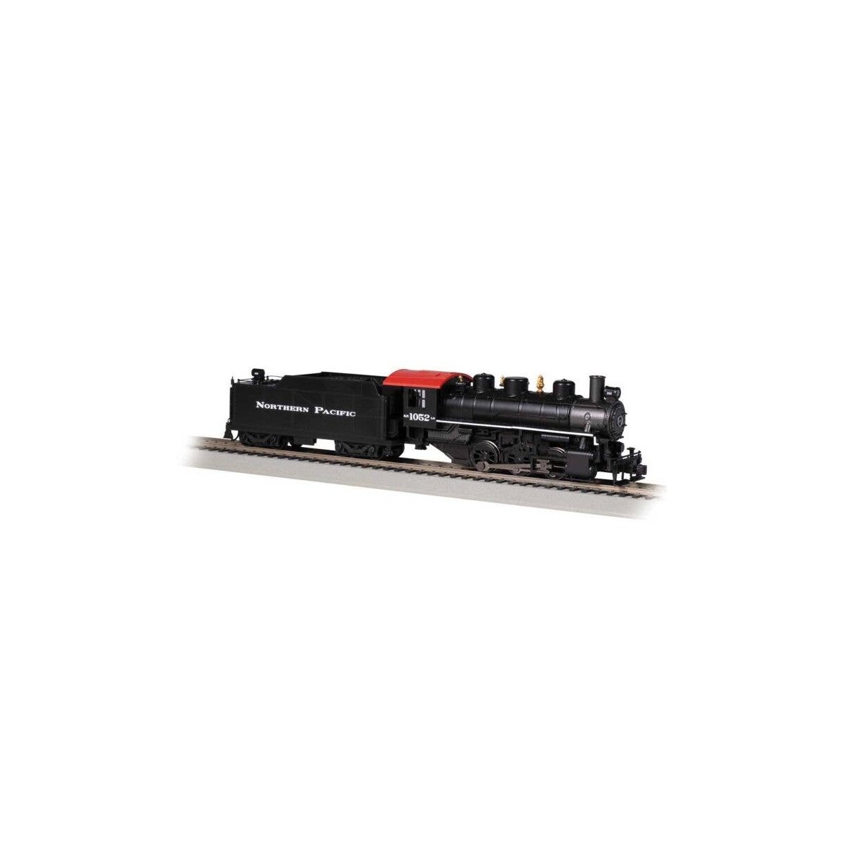 USRA 0-6-0 with Short-Haul Tender - Standard DC -- Northern Pacific 1052 (black, graphite), HO, Bachmann Industries 50411