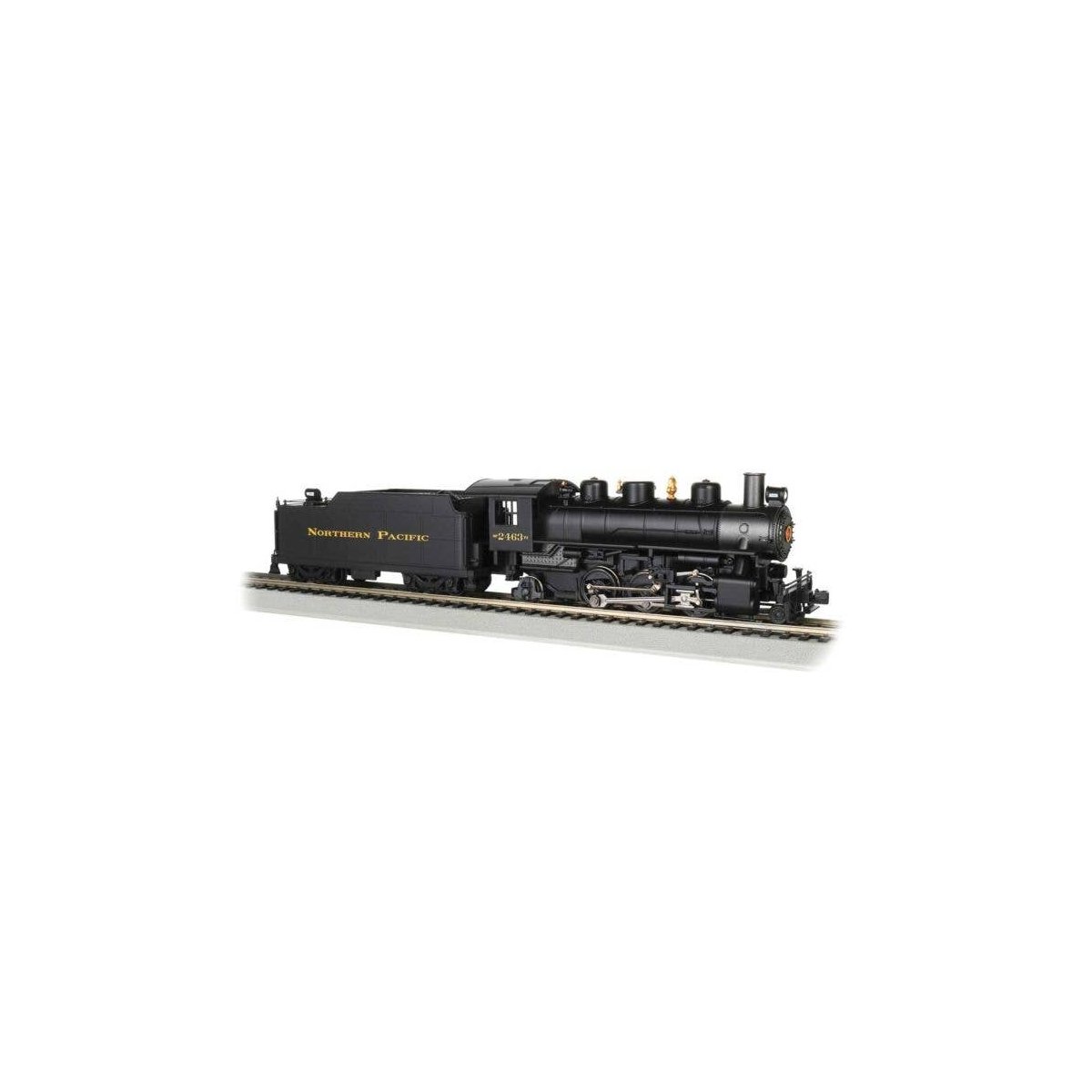 Baldwin 2-6-2 Prairie with Smoke - Standard DC -- Northern Pacific 2463 (black, graphite), HO, Bachmann Industries 51532
