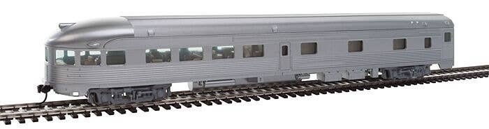 85′ Budd Observation - Ready To Run -- Painted, Unlettered (silver), HO, WalthersMainline 30350
