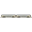 Madison Heavyweight Coach 2-Pack - 3-Rail - Ready to Run -- Strates Shows Blue Train 4 Dunkirk, 6 Clea, O, Atlas O 3001773B