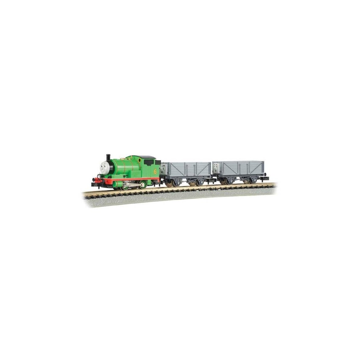 Percy and the Troublesome Trucks - Standard DC - Thomas & Friends(TM) -- Percy, 2 Cars, 3 Car, N, Bachmann Industries 24030