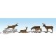 Scenic Accents(R) Animals -- White-Tail Deer pkg(6), HO, Woodland Scenics 1884