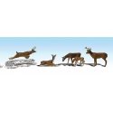 Scenic Accents(R) Animals -- White-Tail Deer pkg(6), HO, Woodland Scenics 1884